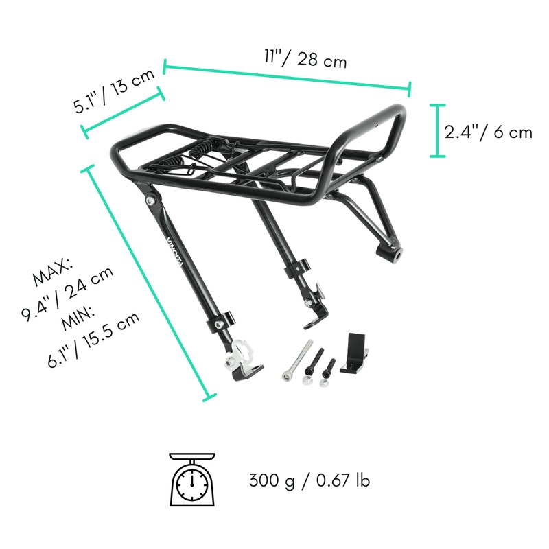 Vincita Front Rack for Bicycle - Cargo Rack for 16"-28"