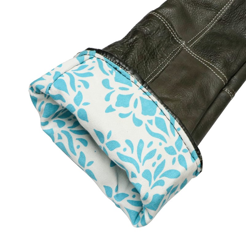 AOWPFVV Animal Handling Gloves Bite Proof Kevlar Reinforced Leather for