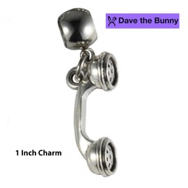 Dave The Bunny Elegant Stainless Steel Snake Chain Phone Bracelet, Cute Phone Charm with Durable Metal Alloy Charm - Ideal Accessory for All Phones. A Phone Accessories Charm Bracelet.