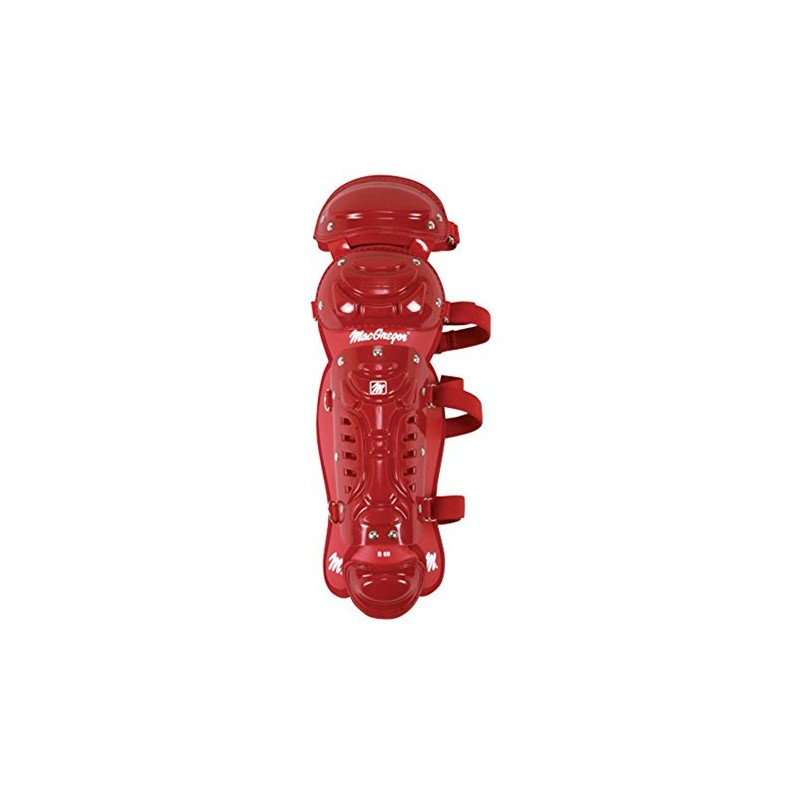 Junior B68 Double Knee Leg Guard, Scarlet