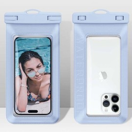 Waterproof Phone Pouch for Swimming & Water Activities Sky Blue 2ea