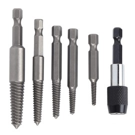 Screw Extractor, 6 Headless Screw Extractor Tool for Removing Broken Bolts, Stripping Bolt, Hex Handle, Electric Extraction Tool, Accessories for