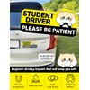 Student Driver Car Magnet Cute Hamster - Weather - Resistant