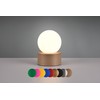 lightling Cordula Table Lamp with Coffee Metal Base White Glass