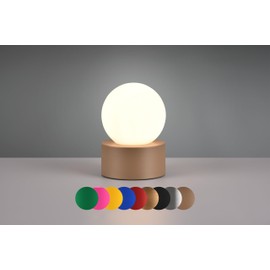 lightling Cordula Table Lamp with Coffee Metal Base White Glass Shade On/Off Touch Function Excludes 1 x E14 Max. 25 W Diameter 12 cm Height 17 cm