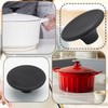 suiwotin 4pcs Dutch Oven Knob, Black Lid Knob Replacement for