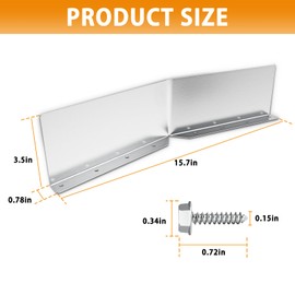 4 PCS Gutter Valley Splash Guards,Rain Gutter Valley Roofing Gutter Guards with Screws,Downspout Diverter Roof Rain Diverter Roofing Gutters for House Shingle Roofs Corner (Bent Style)