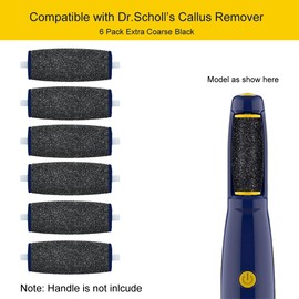 Replacement Roller Compatible with Dr. Scholl's Callus Remover Electronic Foot File-Extra Coarse (12 Pack)