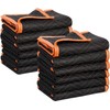 SIMPLI-MAGIC 79522 Heavy Duty Padded Moving Blankets, Orange/Black, 72” x