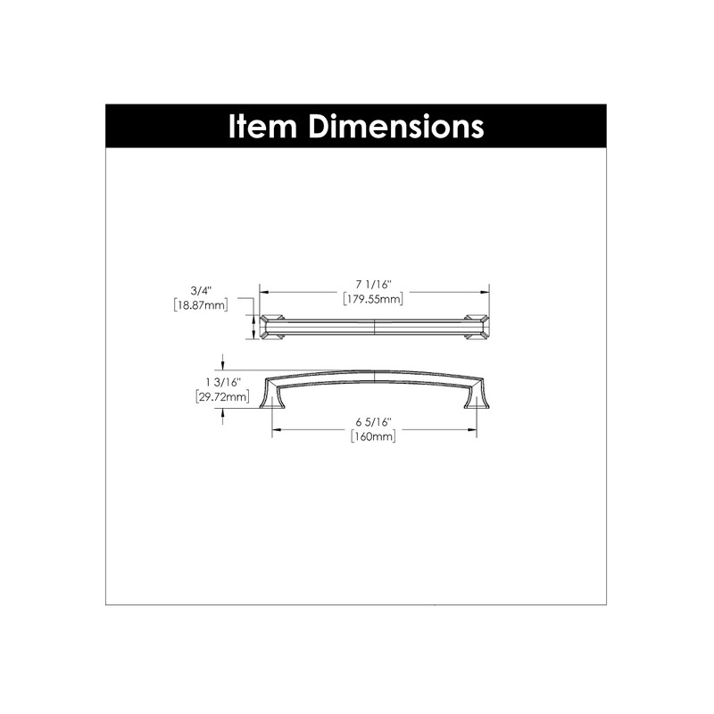 Hickory Hardware 1 Pack Solid Core Kitchen Cabinet Pulls, Luxury