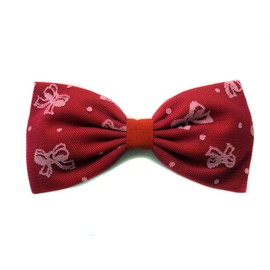 Lolita Inspired Hair Bow Collection-lace-glitter (Watermelon/Red-Glitter, Alligator Clip)