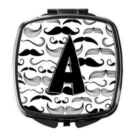 Caroline's Treasures CJ2009-ASCM Letter A Moustache Initial Compact Mirror, Multicolor