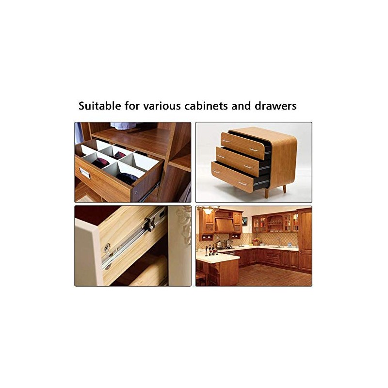 Drawer Slides, URBEST 9 Inch Full Extension 3 Section Ball