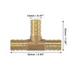 X AUTOHAUX 3 Pcs 12mm 0.47" Brass Car Barb Hose
