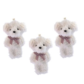 Totority 3pcs Cartoon Plush Dog Key Chain Pendant Adorable Soft Dog Shaped Keyring for Women Teens and Girls Cute Accessories for Bags and Backpacks