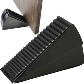 Ailunate Door Stopper Entrance Indoor Sliding Door Strong Anti-Slip Height Adjustable Rubber (Black)
