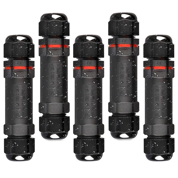 AmzKoi Kabelverbinder Wasserdicht, Kabelverbinder IP68 3-Polig fr ?1-13 mm Kabeldurchmesser,