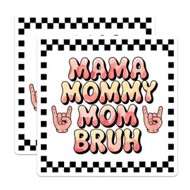 (2 Pack) Mom Stickers - Funny Mom Stickers - Mom Life Stickers - 5" On Longest Side - Sticks to Smooth Flat Surfaces - Made in USA - BMCS3916