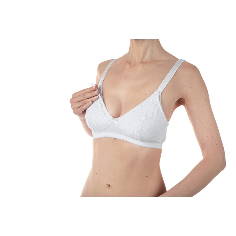Chicco Cotton Nursing Bra Size 5C, White, 5C