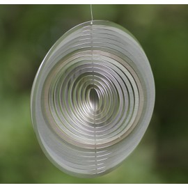 A2002 - steel4you SKARAT High-Quality 3D Stainless Steel Wind Chime - Circle 15 cm x 15 cm - Made in Germany