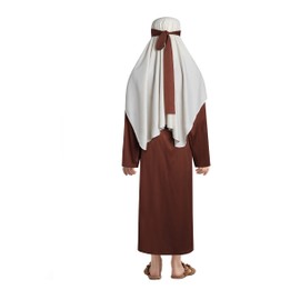 Gukefun Jesus Costume for Boys Kids - Biblical Shepherd Robe Set with Headwrap, Religious Nativity Play Costume for Easter Christmas