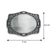 Schnalle123 Belt Buckle Western Texas Cowboy Flower 3D Look for