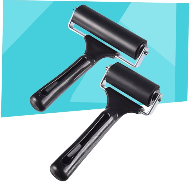 IWOWHERO 2pcs Rubber Rollers for Stamping Printing Tools Heavy Duty