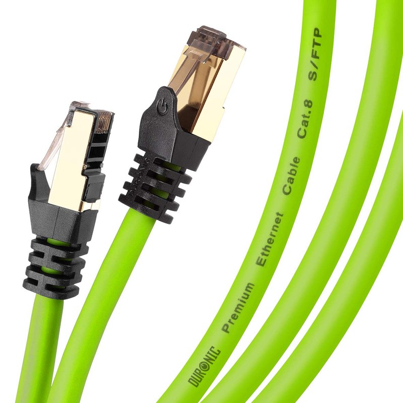 Duronic CAT8 GN 3 m Ethernet-Kabel | 40 Gbps Netzwerkabel