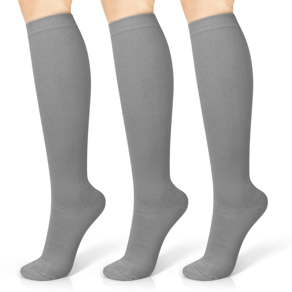 3 Pairs Compression Socks 15-20 mmhg for Men & Women,