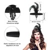 WLLHYF Feather Headwear Headband Flapper Headpiece Black Headpiece 1920s Fashion