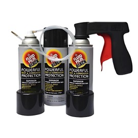 Fluid Film 11.75 oz Rust and Corrosion Inhibitor Spray Black 3 Pack, Spray Can Extension Wand, Can-Gun1 Premium Can Tool Aerosol Spray