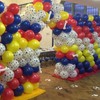 Dog Paw Balloons, 12 Inch Royal Blue Red and Yellow