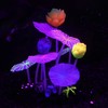 Uniclife Glowing Effect Lotus Ornament Silicone Decor Aquarium Decoration for