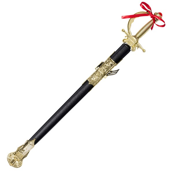 Dress Up America Sword Toy - Golden Sword Ornate - Sword and Scabbard for Costumes for Kids and Adults