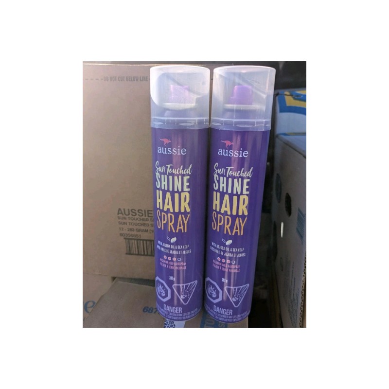 2 Pack Aussie Sun Touched Shine Hair Spray Jojoba Oil