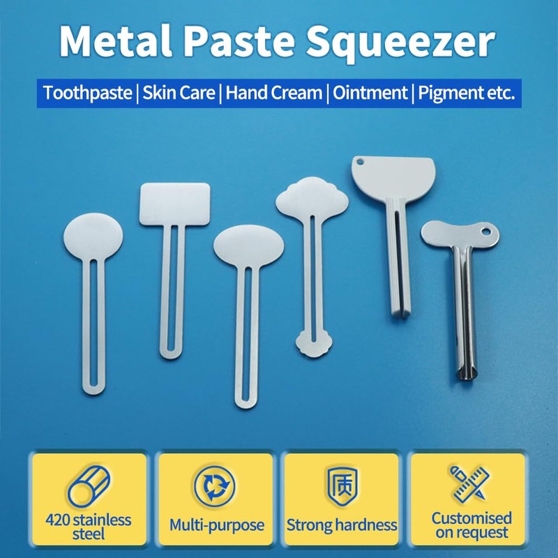 Metal Toothpaste Tube Squeezer Tool - Aluminum Tube Roller Key