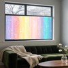 IVN Privacy Window Film Rainbow Gradient Sparkles Stained Glass Window