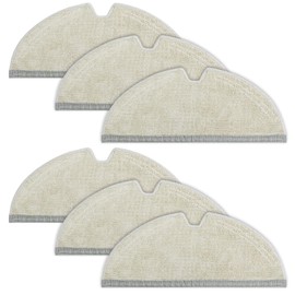 VIEWALL 6 Packs Reusable Microfiber Mop Cloth Compatible with Roborock E Series, Q5, Q5 Pro, Q5 Pro+, Q7, Q7Max, Q8Max,Q8Max+,S5, S5 Max, S6, S6 Pure, S6 MaxV Robot Vacuum Cleaner