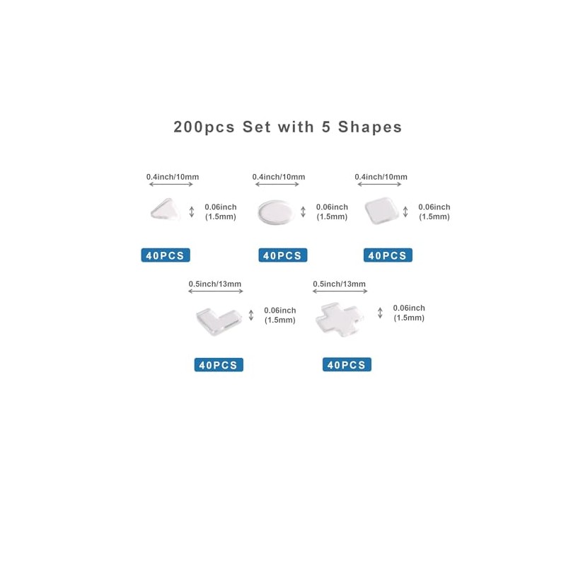 Bump Dots for Visually Impaired Combo Pack(5 Exclusive Tactile Shapes)