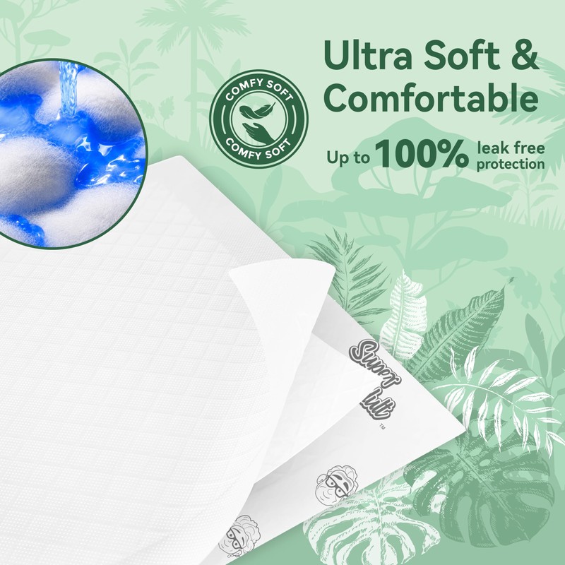 Super Adult Heavy Duty Incontinence Bed Pads, Super Soft &