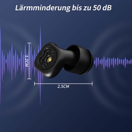 Ohrstöpsel 6 Zubehör,Ohrstöpsel Geräuschunterdrückung, Ohrstöpsel zum Schlafen, Wiederverwendbarer und Waschbare geräuschreduzierende Ohrstöpsel für Seitenschläfer, Reisen, Büro