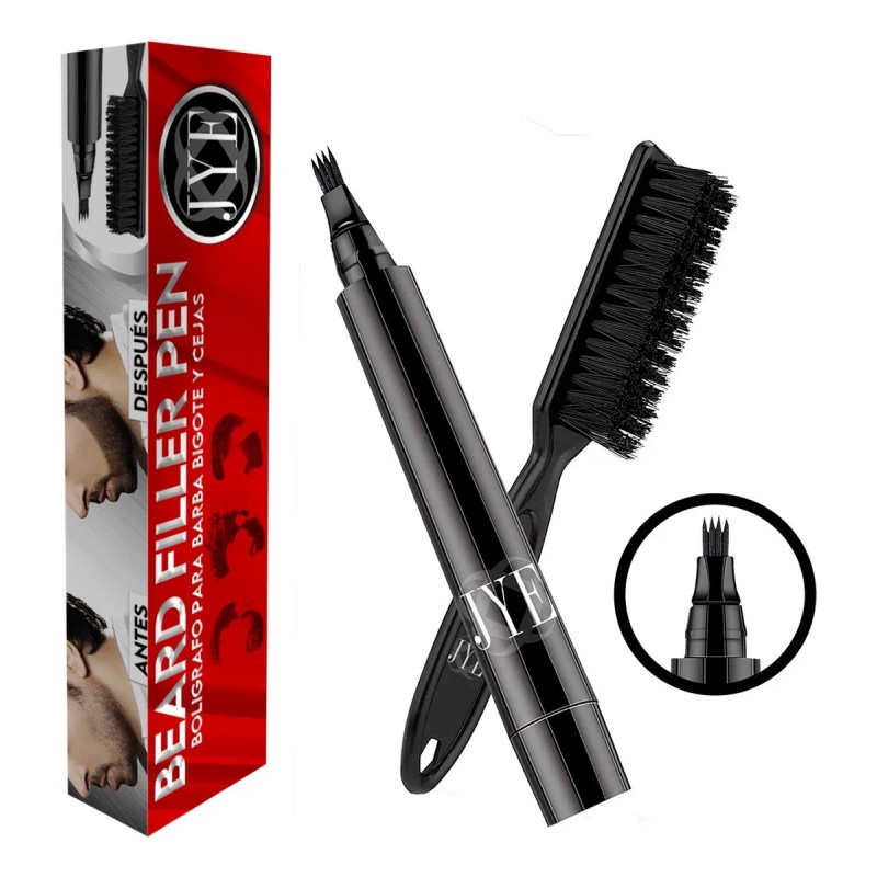Plumon Para Barba Bigote Cejas Y Cabello Jye Canas 3