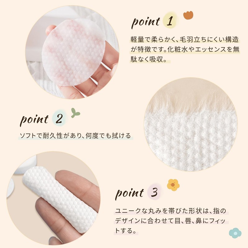 Wiping Pads, 100 Sheets/200 Pieces, Diameter 2.4 inches (6 cm),