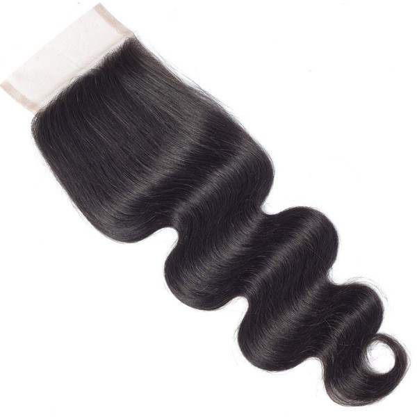 CRANBERRY Hair Free Part Brazilian Lace Closure Body Wave Bleached Knots 14inch (8"-18")