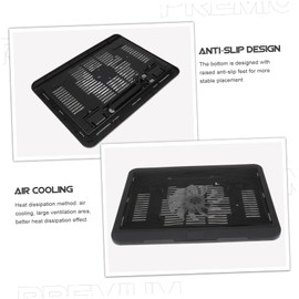 KONTONTY Laptop Cooling Pad Anti-Slip Base Silent Radiator Stand for 14 Inch Gaming Laptop Stand Pad