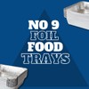 CafeTEq Large Aluminium Foil Trays Food Large Container with lids
