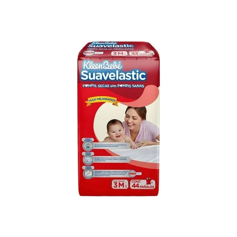 Kit 88 Pañales Kleenbebé Suavelastic Etapa 3 Unisex - 2