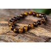Unique Chakra Buddha Tiger's Eye Beads Bracelet 8 mm Energy
