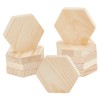 nbeads Pack of 10 Wooden Cut-Outs, 5.3 cm Wide, Hexagon