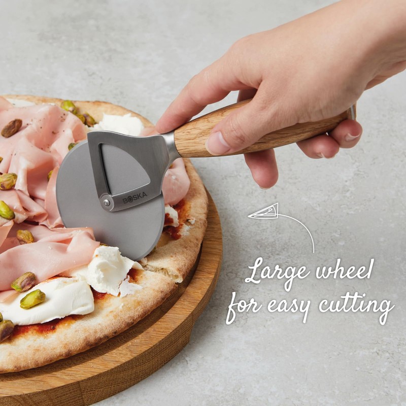Boska Stainless Steel Pizza Cutter - Oslo Multifunctional Pizza Wheel